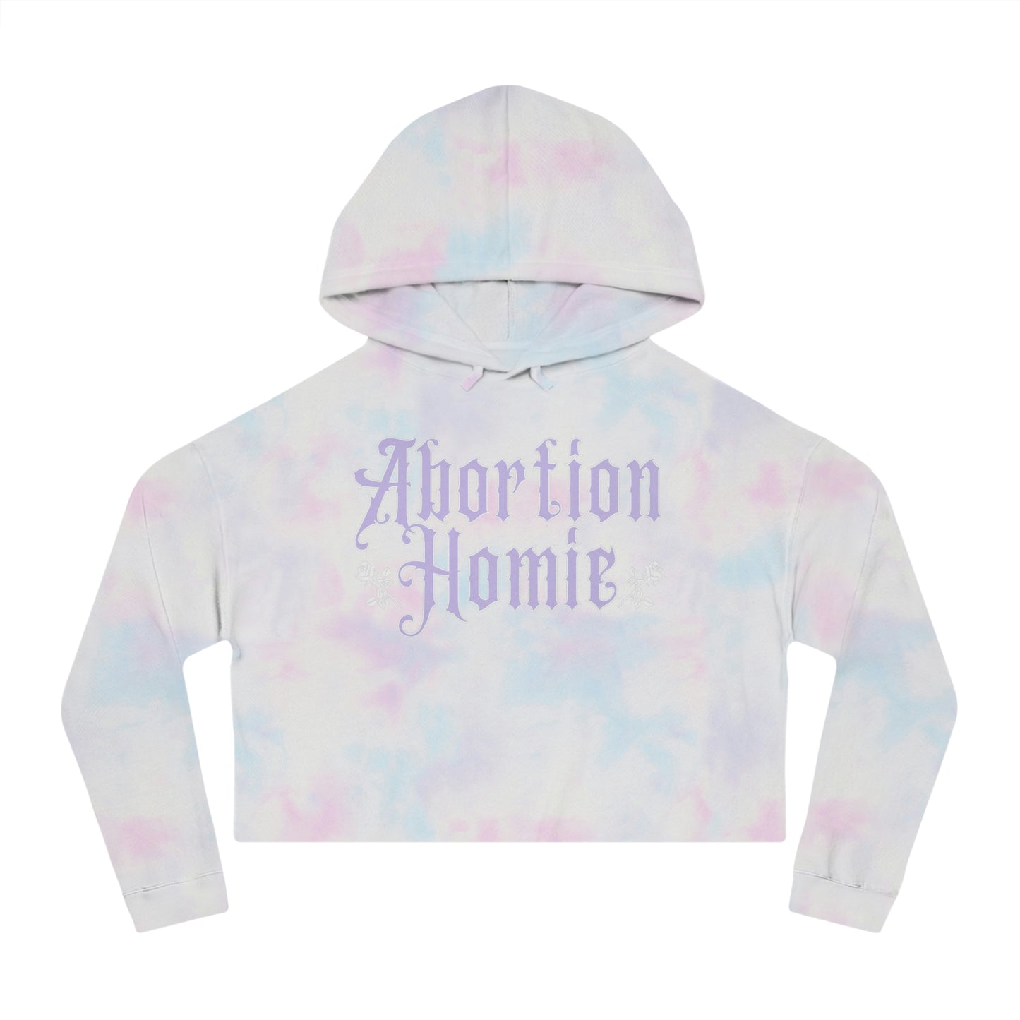 "Abortion Homie" Cropped Hooded Sweatshirt