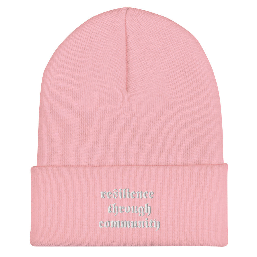 Resilience Through Community Cuffed Beanie