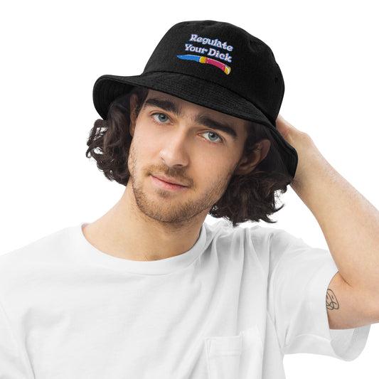 Regulate Your Dick Denim bucket hat