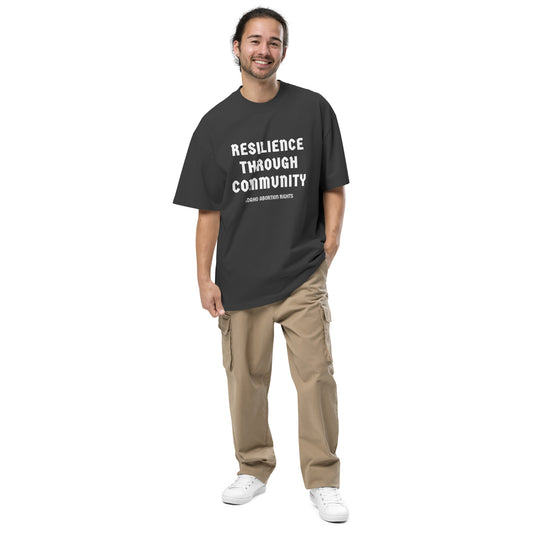 Resilience Through Community IAR faded t-shirt