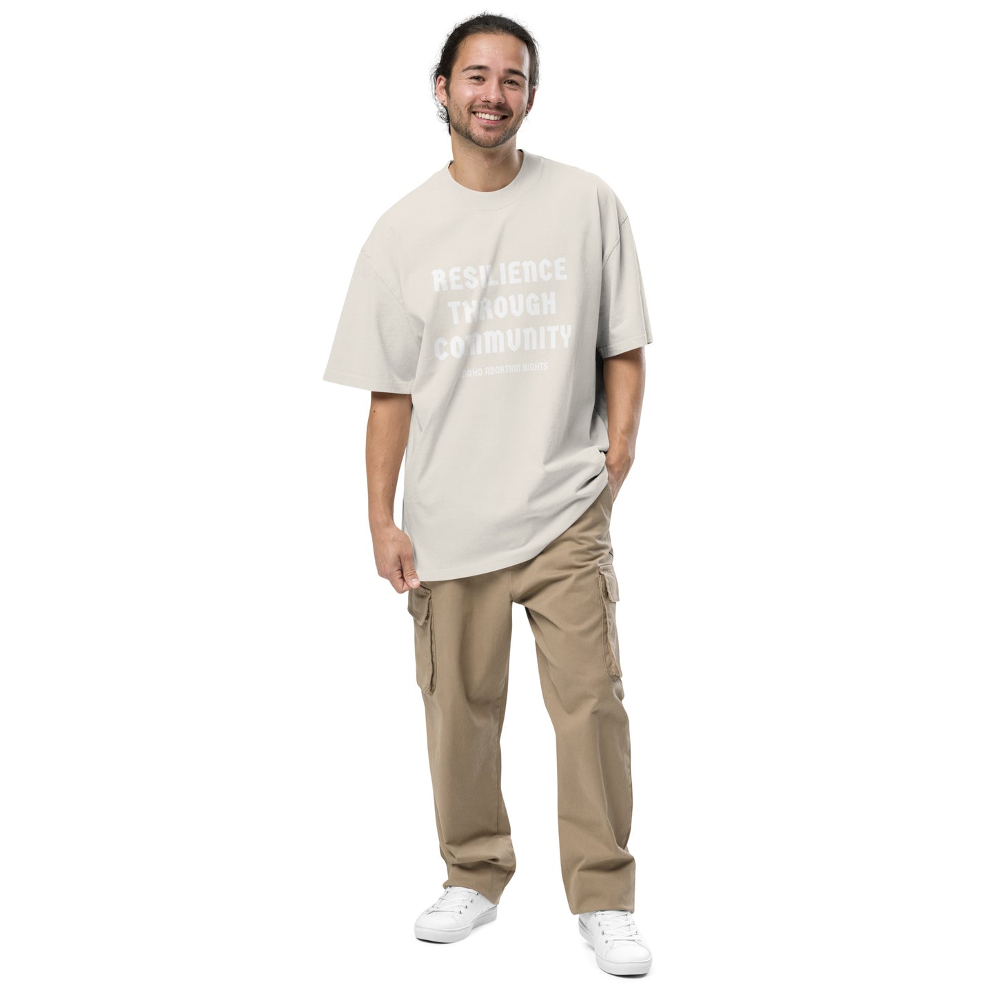 Resilience Through Community IAR faded t-shirt