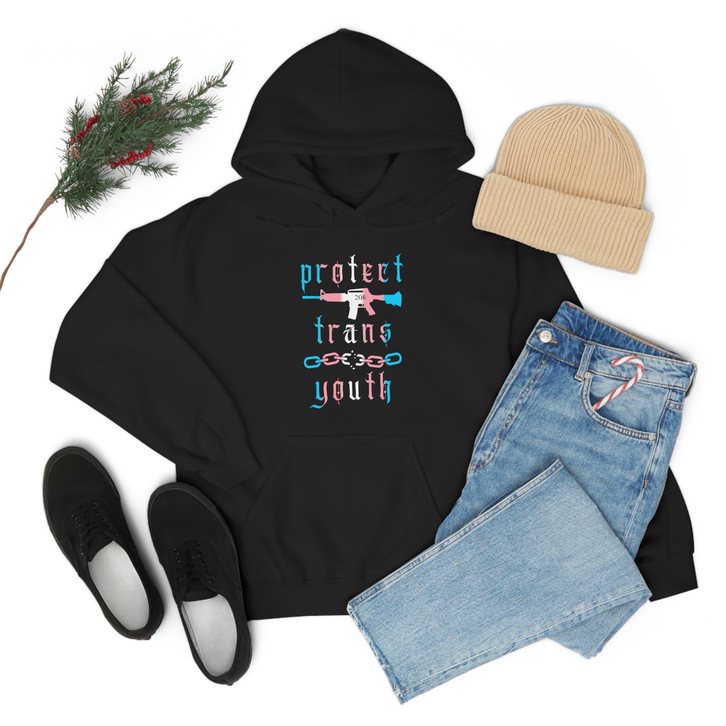 "protect trans youth" Unisex Heavy Hooded Sweatshirt