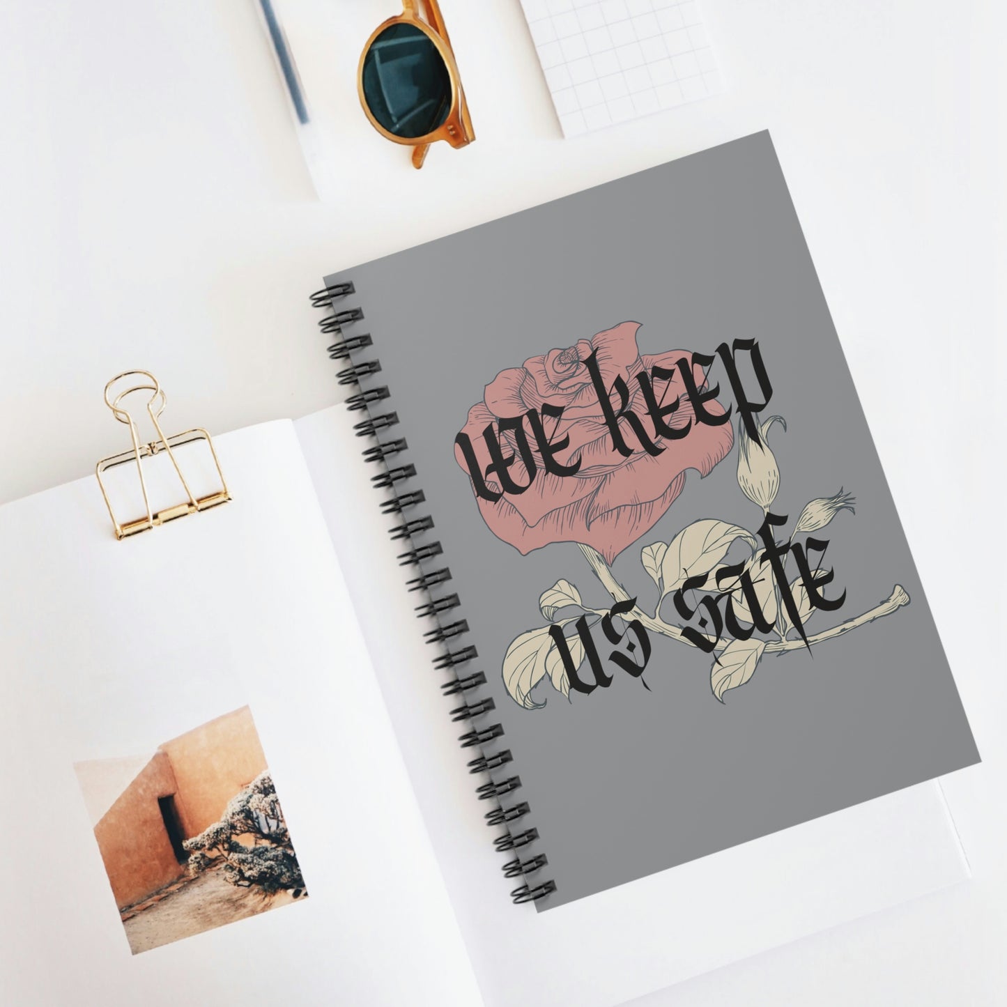 "we keep us safe" Spiral Notebook - Ruled Line