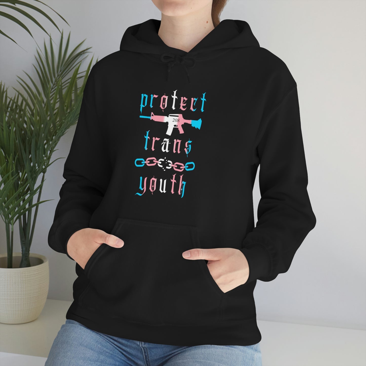 "protect trans youth" Unisex Heavy Hooded Sweatshirt