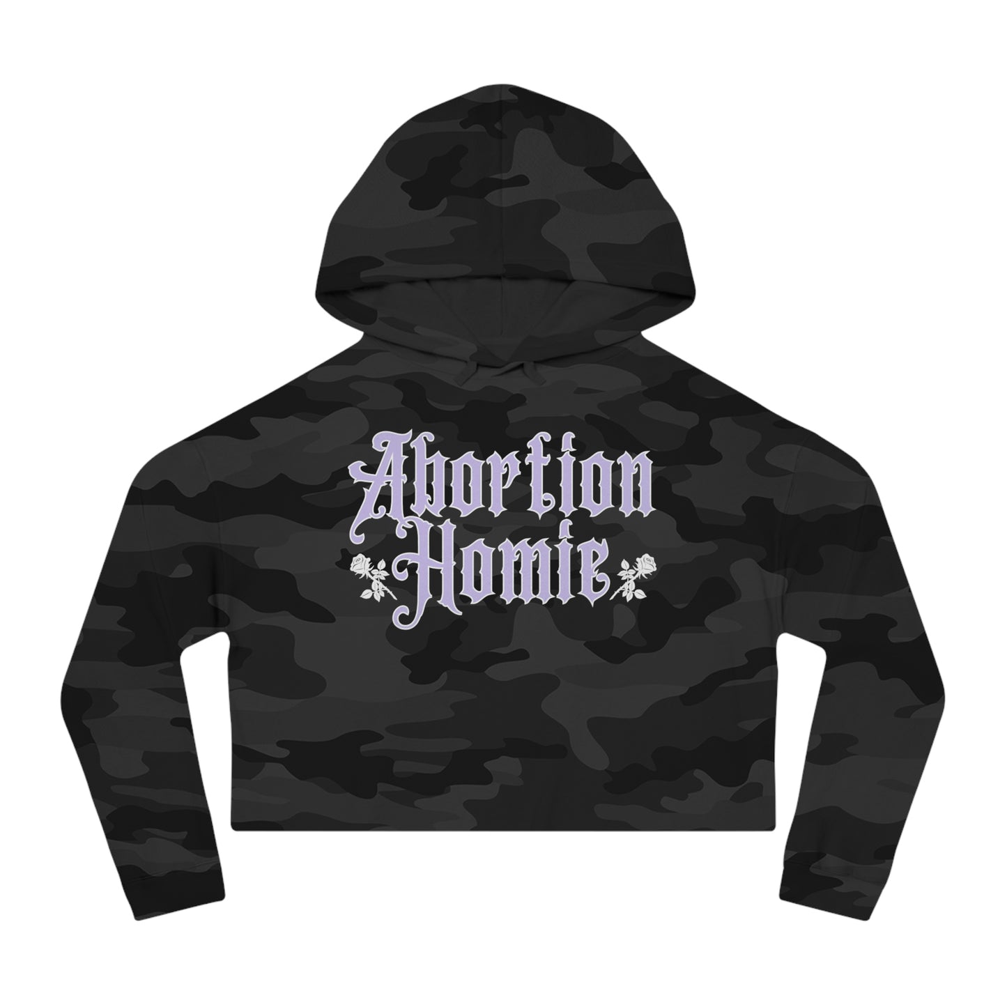 "Abortion Homie" Cropped Hooded Sweatshirt