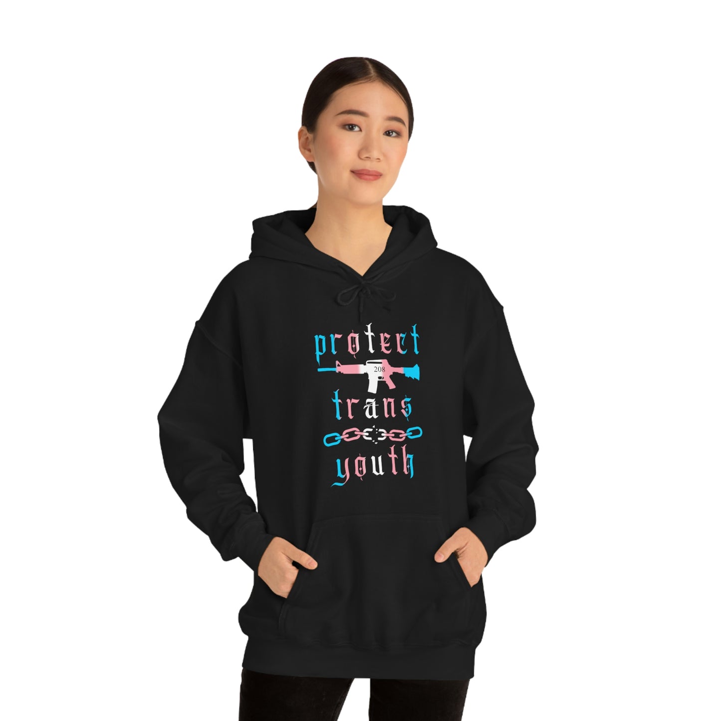 "protect trans youth" Unisex Heavy Hooded Sweatshirt