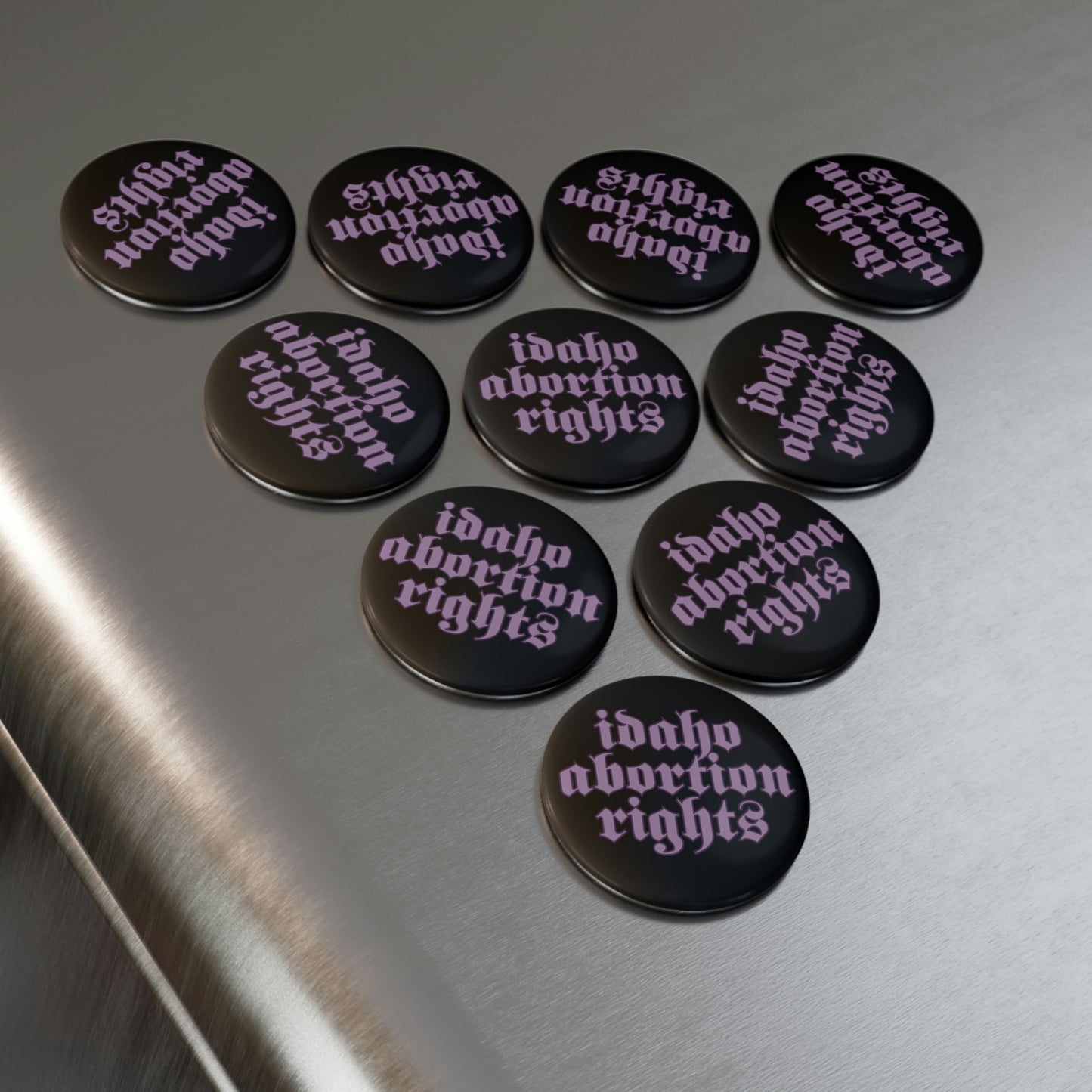 "Idaho Abortion Rights" Gothic Font - Button Magnet, Round (1 or 10 pcs)