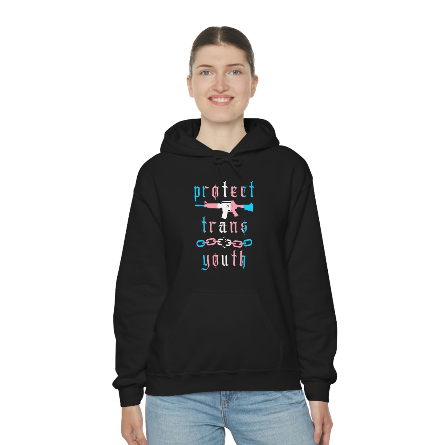 "protect trans youth" Unisex Heavy Hooded Sweatshirt