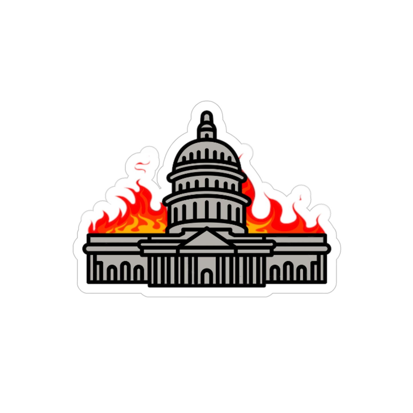 "Burn it down" Transparent Outdoor Sticker