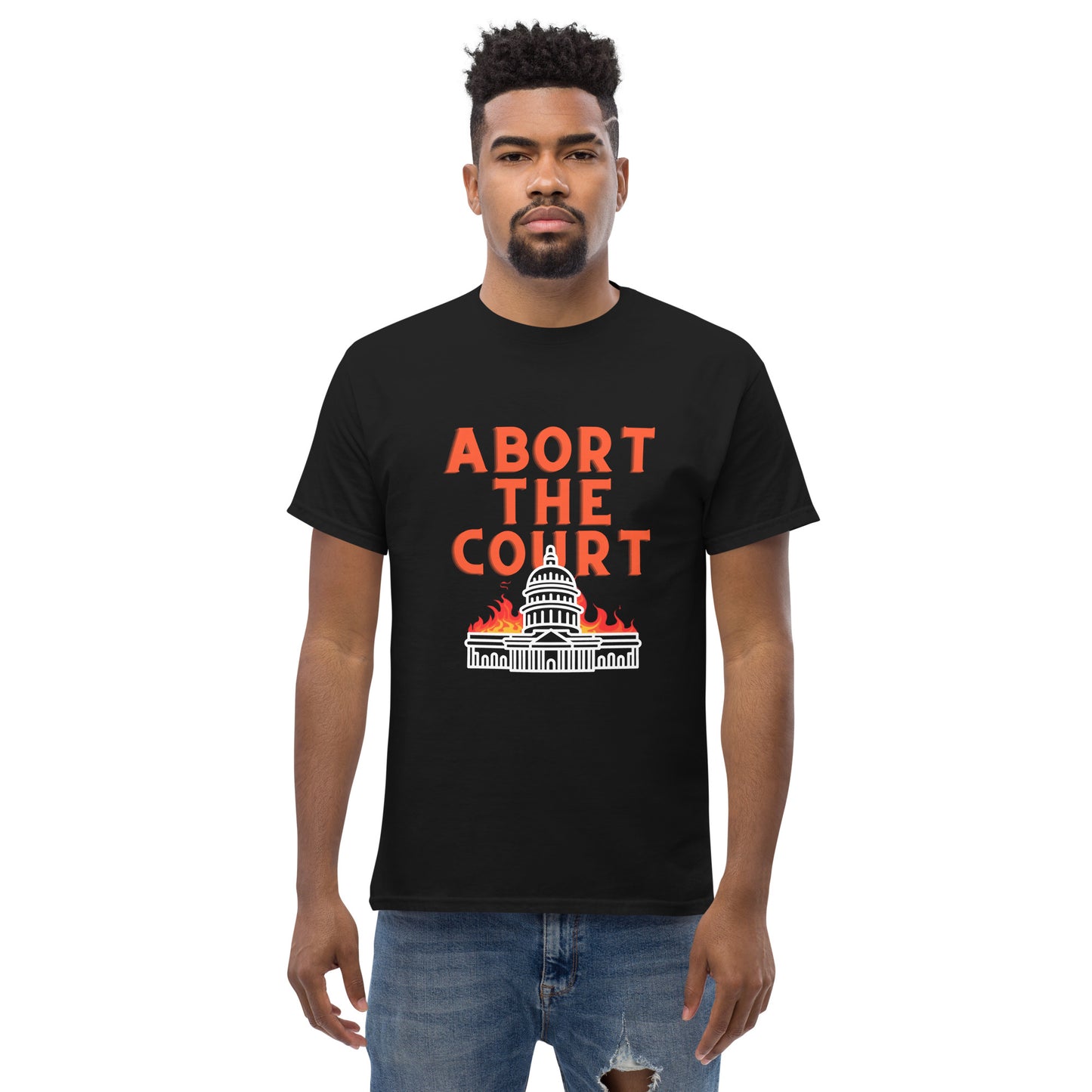 "abort the court" unisex classic tee